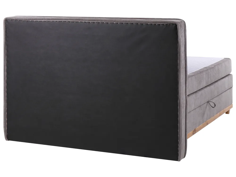 Boxspringbett mit Stauraum DYNASTY Stoff Taupe 160 x 200 cm_953958