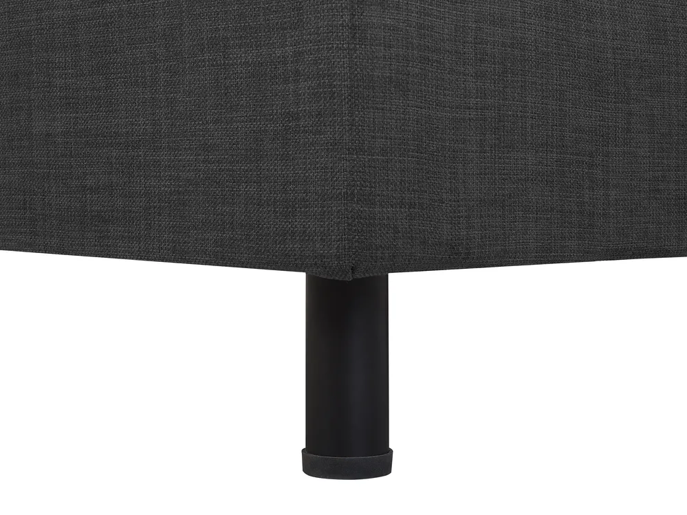 Bett verstellbar Stoff DUKE 90 x 200 cm Dunkelgrau_734399