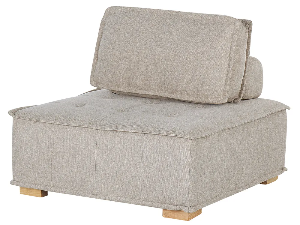 Modular Corner Sofa 4 Seater TIBRO Fabric Light Beige Right Hand_825665