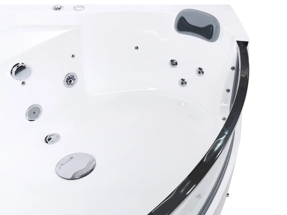 Corner Hot Tub with LED TAMULA 1480 x 660 mm White_1029599