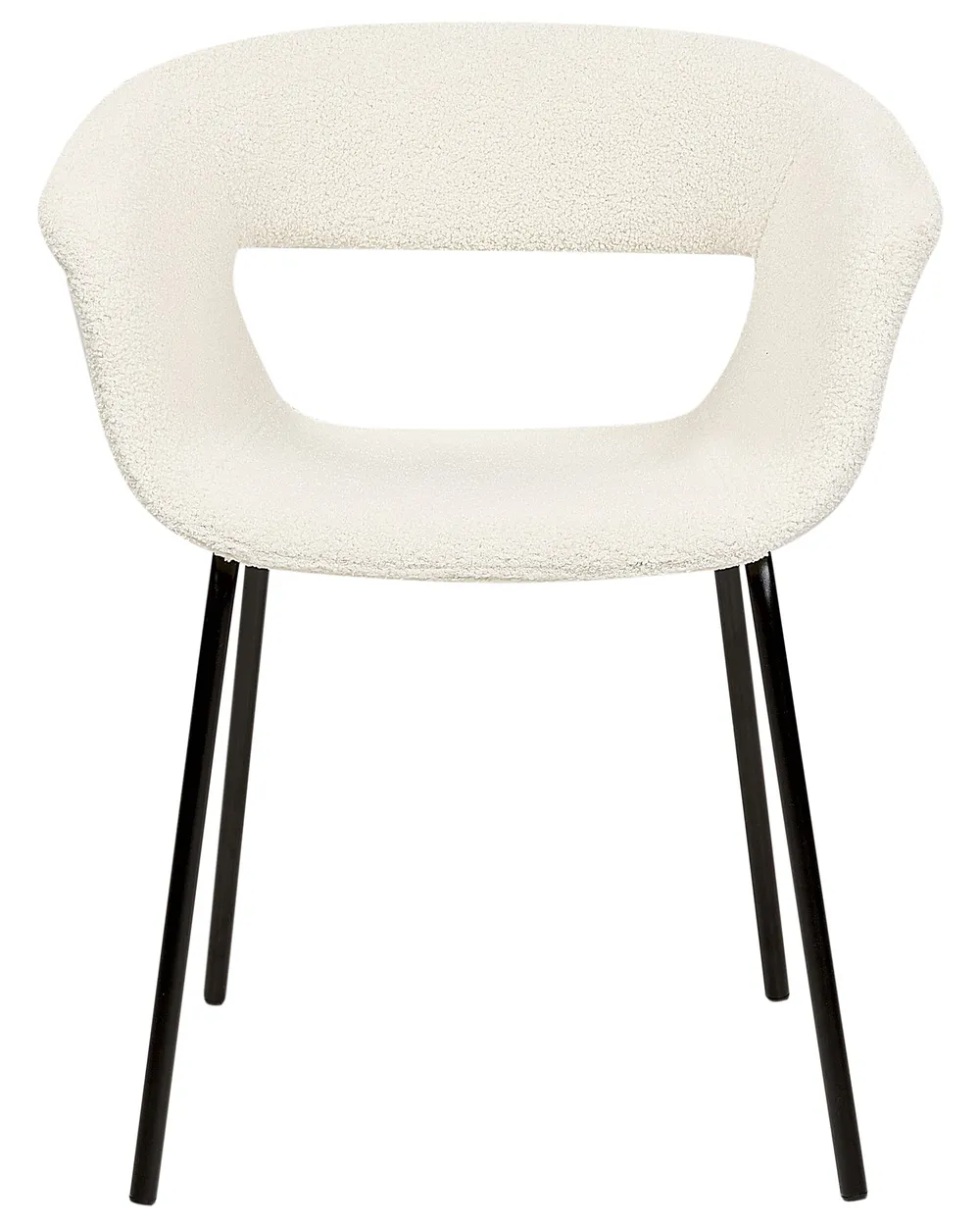 Esszimmerstuhl 2er Set ELMA Bouclé Cremeweiß_887298