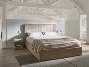 Bett mit Stauraum VION Bouclé Beige 160 x 200 cm_1042717