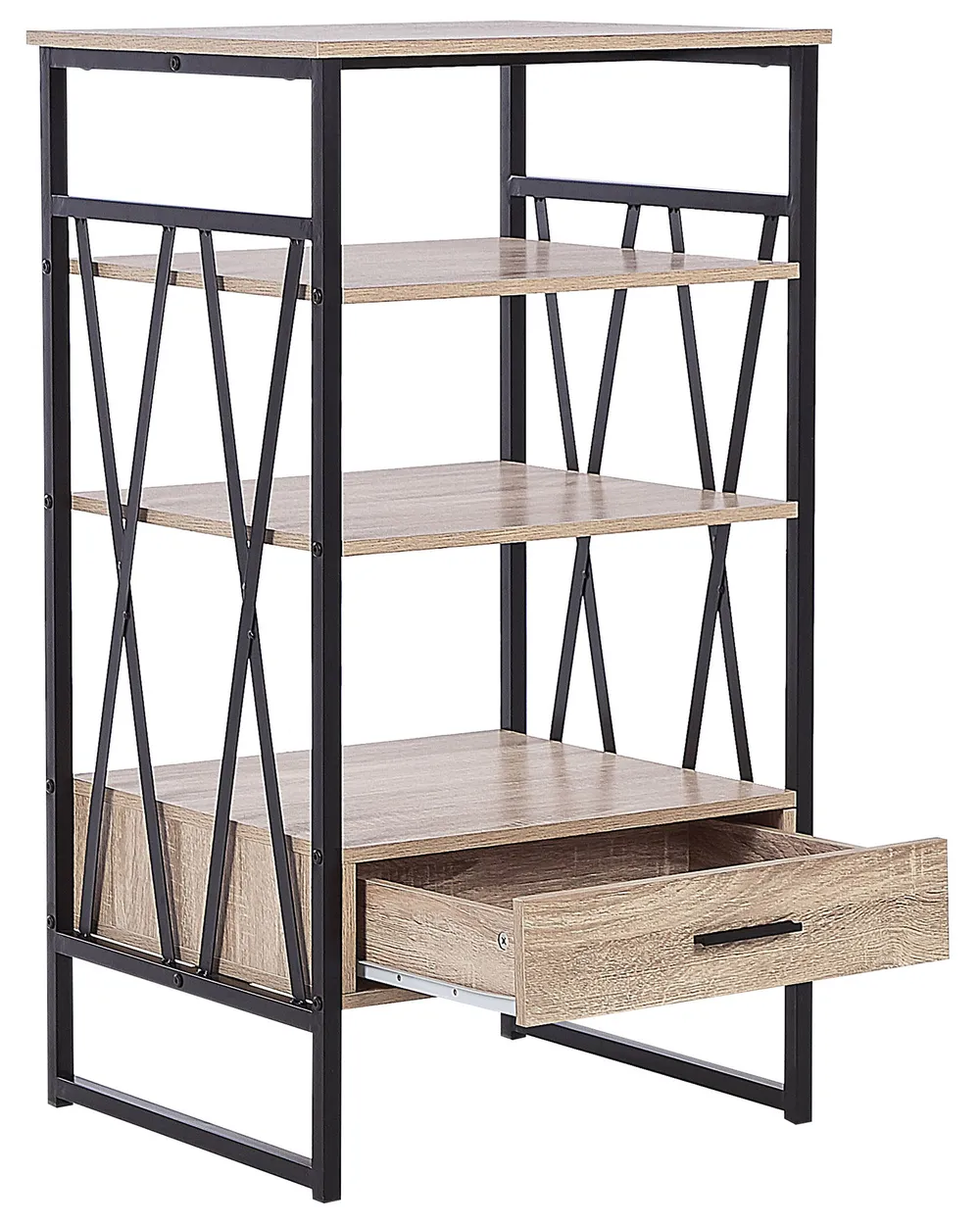 Regal mit 3 Ebenen KEENE 101 cm Hellbraun_826814