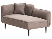 Linksseitige Chaiselongue CHEVANNES Stoff Hellbraun_1009708