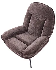Fauteuil pivotant AREMARK Tissu chenille Marron foncé_1162095
