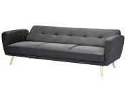 Sofa Bed 3 Seater FLORLI Fabric Black_954365