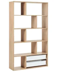 Bücherregal WADENA 185 cm Braun / Weiß_955855