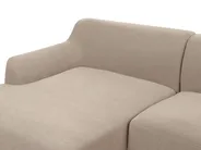 Ecksofa 3-Sitzer SOSJO Stoff Taupe rechtsseitig_941223