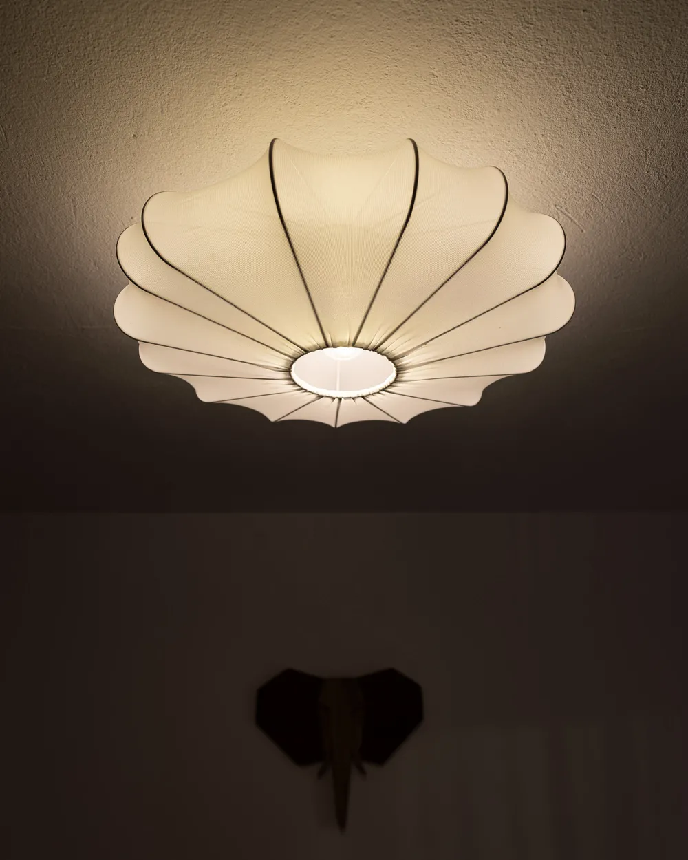 Deckenlampe UMCHABEZI Stoff Weiß_1062420