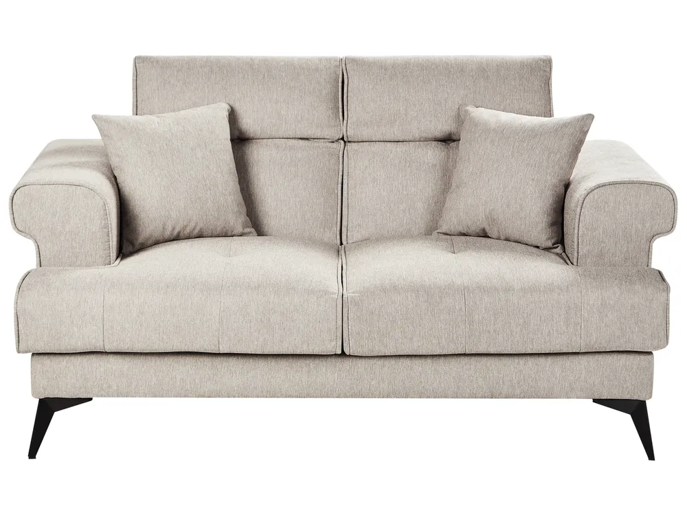 Sofa 2-Sitzer SKIVE Stoff Taupe