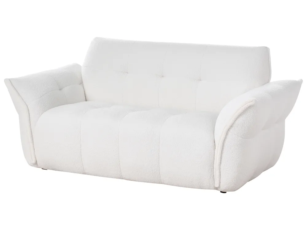 Sofa 2 Seater HALBA Boucle White_1002541