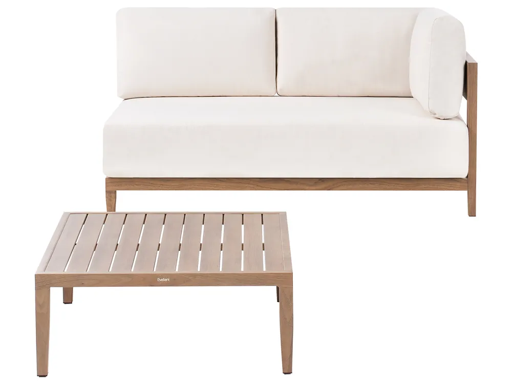 Gartensofa mit Tisch 2-Sitzer SAMPIERI Metall Braun