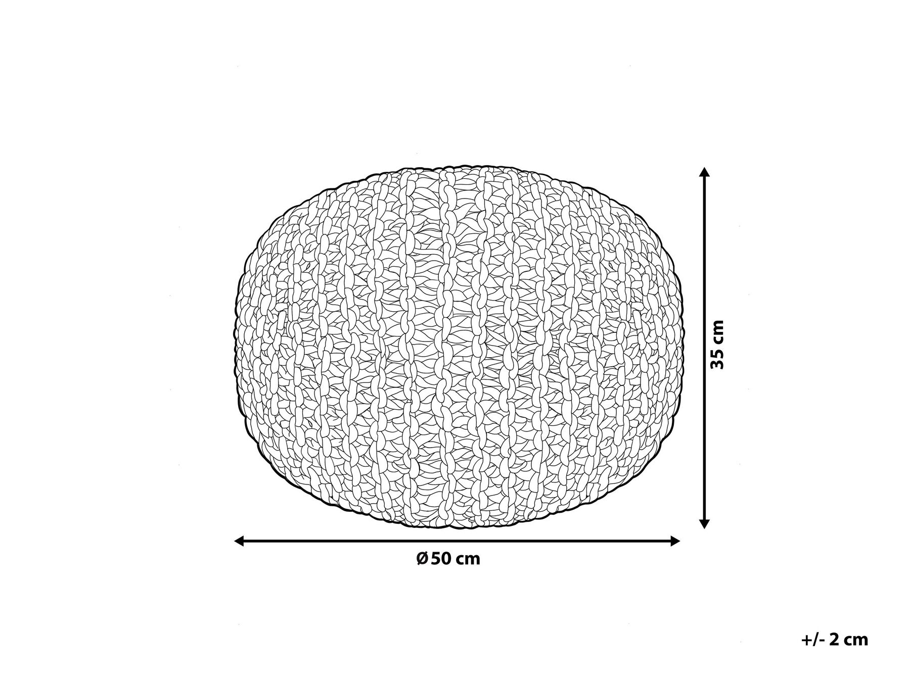 Pouffe PRIENE Cotton Beige_842527