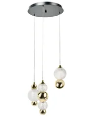 Hängeleuchte 3-flammig SORA LED Glas Gold_1033958