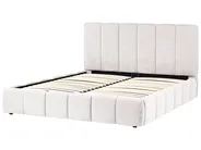 Bett mit Stauraum VAUVERT Stoff Cremeweiß 180 x 200 cm_1093277