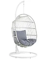 Hängesessel mit Gestell ALBA Polyrattan Weiß