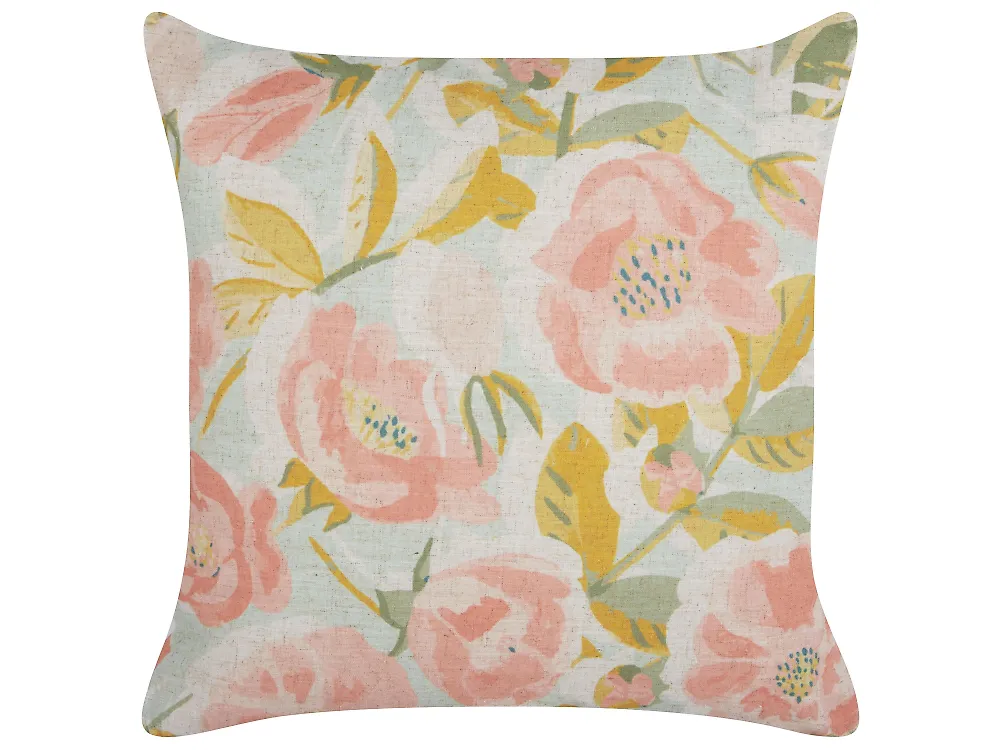 Dekokissen ZAHRIYE 45 x 45 cm Rosa Blumenmuster_1185030