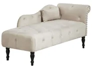 Right-Hand Chaise Longue IVRY Velvet Light Beige_1000688