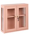 Wandschrank HARLYN 60 cm Metall Pfirsichrosa