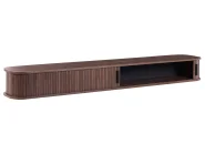 Wall Mounted TV Stand BRADLEY Dark Brown_1059722