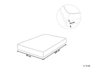 Fitted Sheet JANBU 90 x 200 cm Cotton Yellow_845272