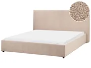 Bed Boucle LAVAUR 160 x 200 cm (EU King Size) Taupe_985432