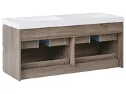 Wandmontierter Waschbeckenunterschrank mit Doppelwaschbecken VIEDMA Taupe_1004991