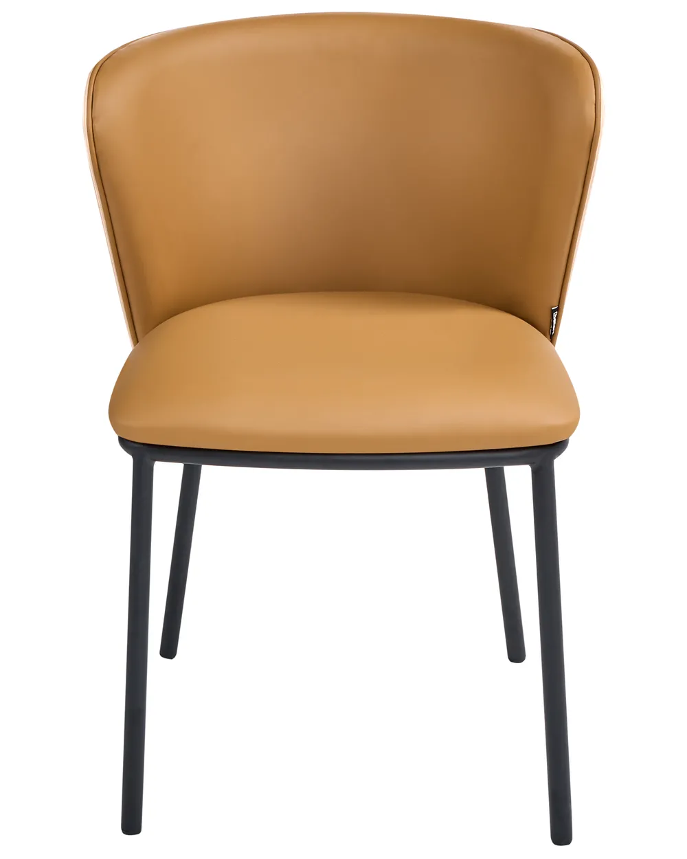 Set of 2 Dining Chairs HOSKIN Faux Leather Brown_1058371