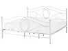 Bett mit Lattenrost Metall LYRA 180 x 200 cm Weiß