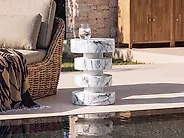 Miza za shranjevanje BIVONGI 30 cm 30 cm Beli marmor_1192735