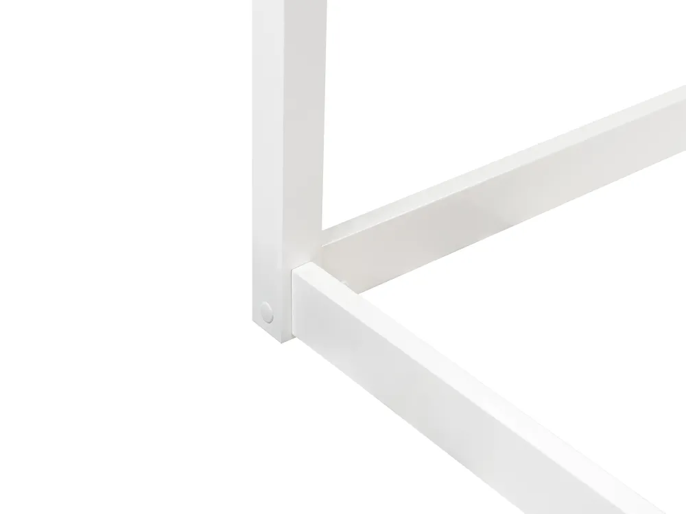 Halbhochbett Haus Kiefernholz DIENNE 90 x 200 cm Weiß_1082595