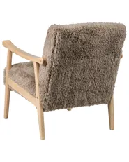 Armchair LEKNES Faux Fur Taupe_1019282