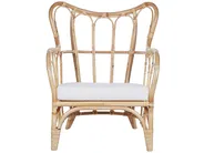 Lounge Set mit Tisch 4-Sitzer BRINDISI Rattan Naturfarben_796593