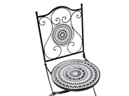 Bistro Set klappbar COMISO Metall Schwarz / Weiß_982148
