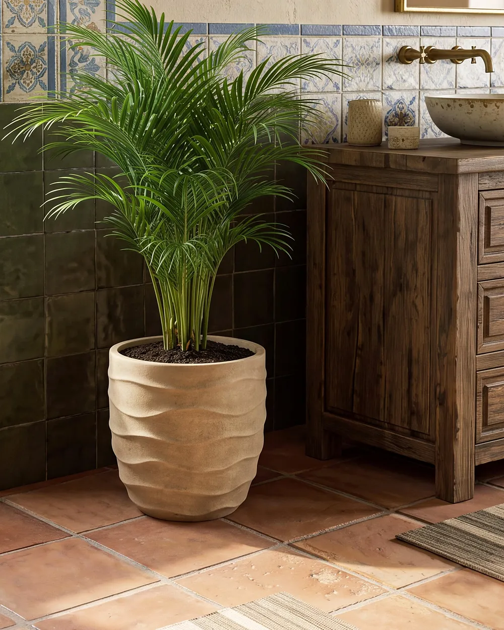 Plant Pot SAMNAUN 39 cm Beige