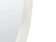 Wandspiegel AUDES 60 cm 90 cm Samtstoff Cremeweiß_891951