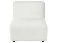 Modul Ecksofa 3-Sitzer HEDE mit Ottomane Bouclé Weiß rechtsseitig_1091937