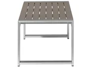 Outdoor Couchtisch SALERNO 90 cm 50 cm Metall Dunkelgrau_679471