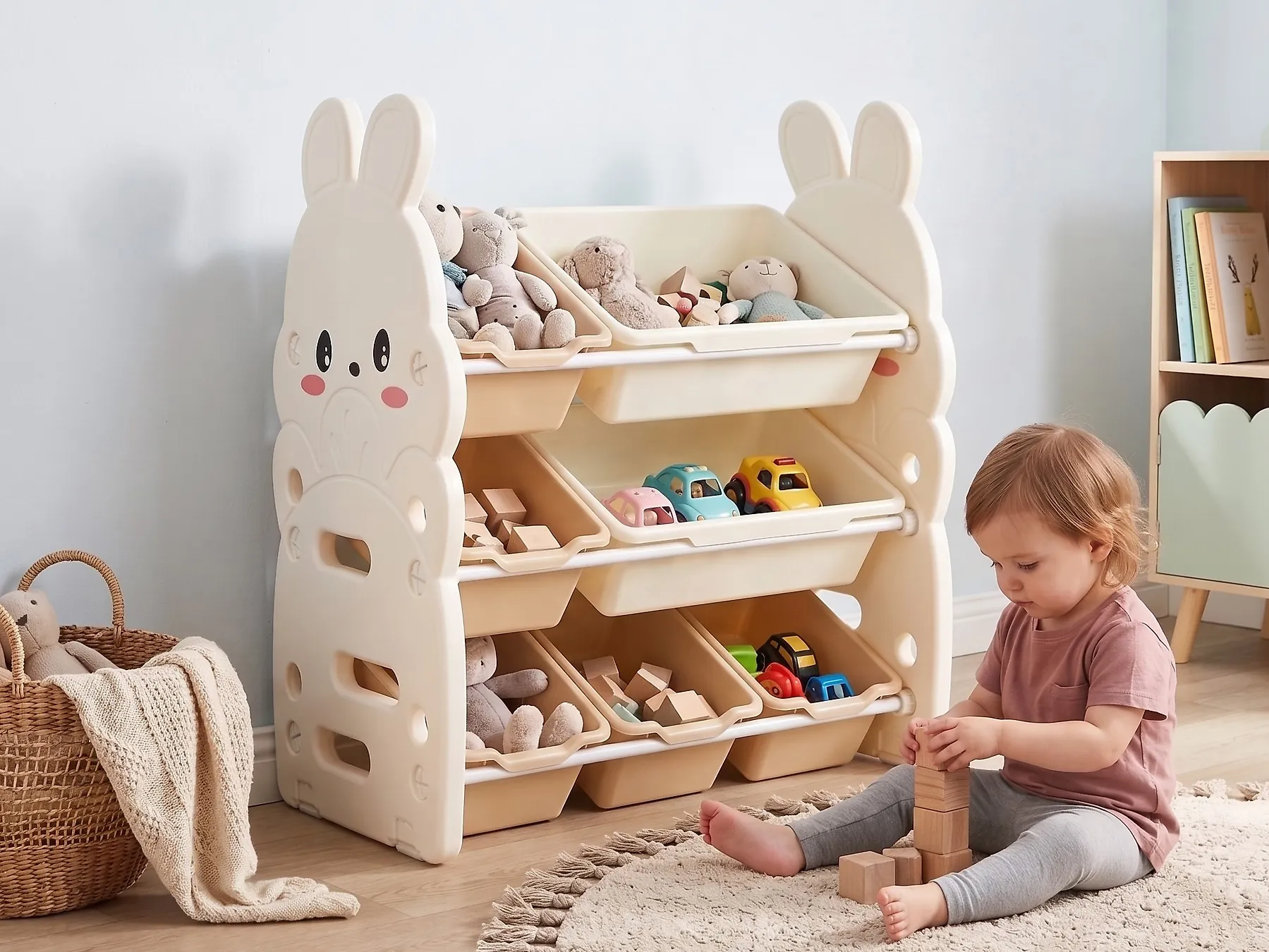 Spielzeugaufbewahrung TOKO Kaninchen 73 cm Beige_1123951