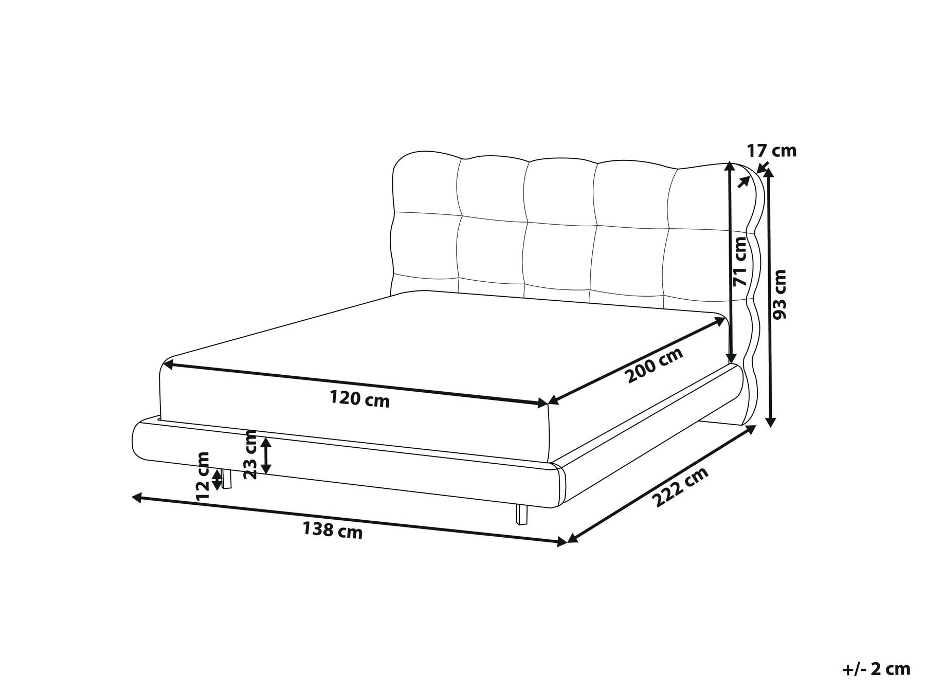 Bett mit Lattenrost Bouclé SOULISSE 120 x 200 cm Beige_1129809