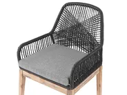 Gartenmöbel Set 6-Sitzer OLBIA inkl. Kissen Schwarz_809467