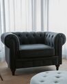 Sessel CHESTERFIELD Stoff Graphitgrau