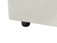 Corner Sofa Bed 3 Seater NASSJO Faux Linen Off-White Left Hand_999889