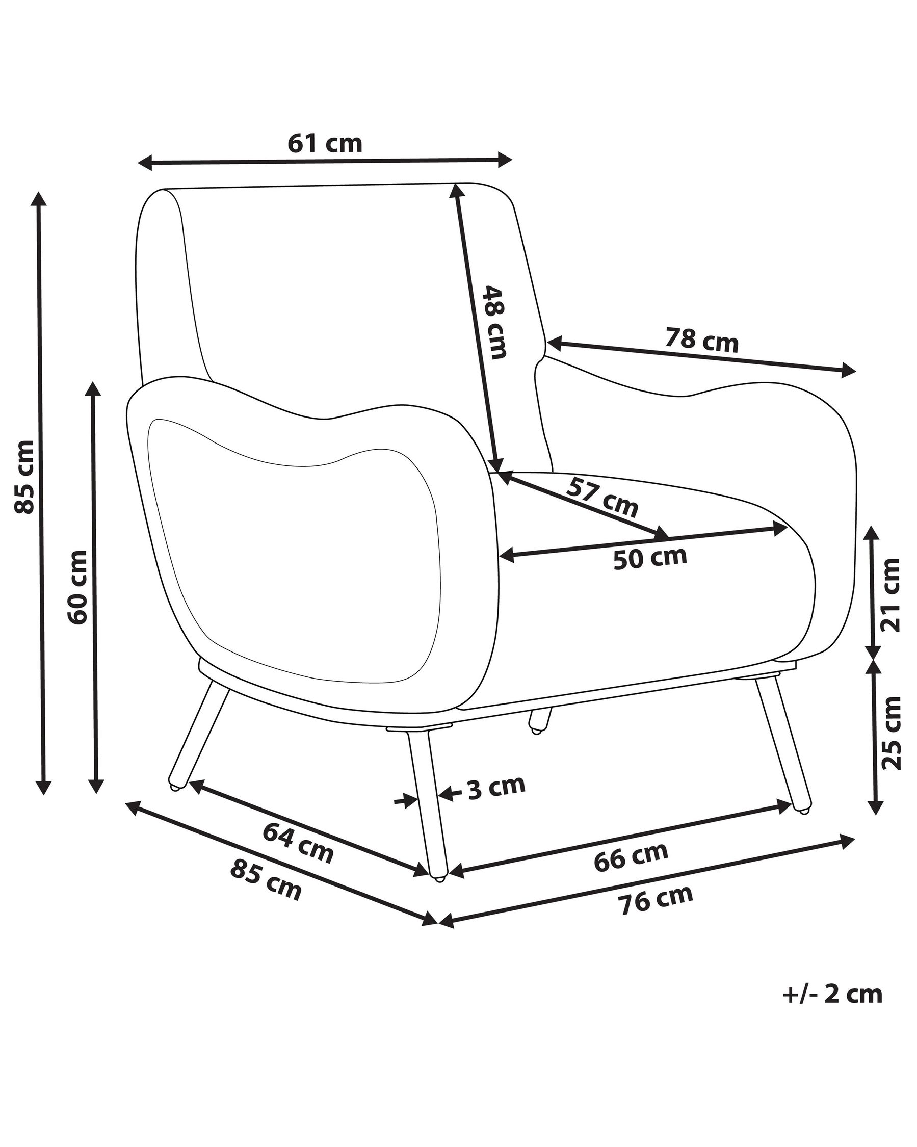 Armchair ALMIND Corduroy Light Grey_884659