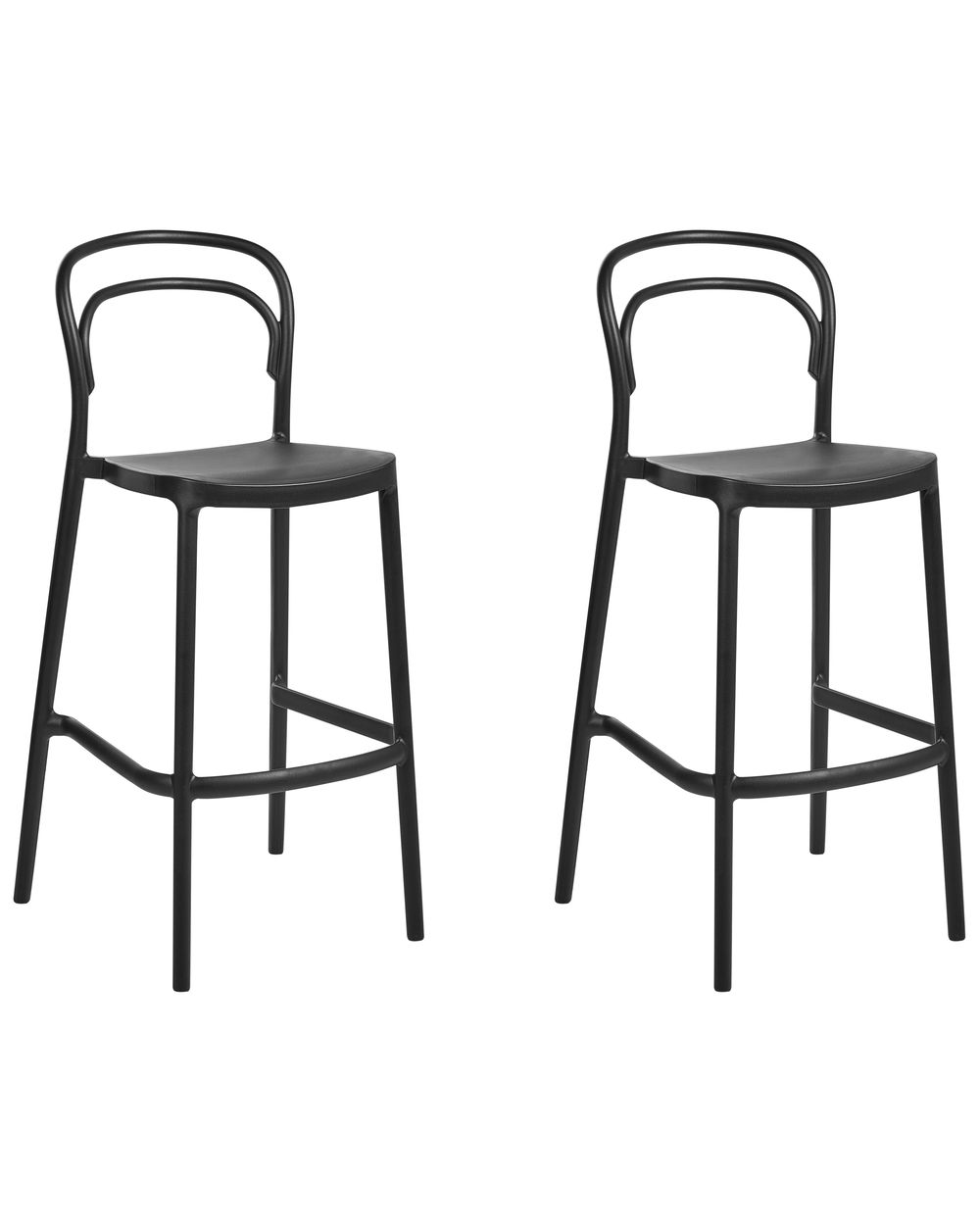 Garten-Barhocker 2er Set PORANO Schwarz