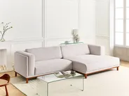 Corner Sofa 4 Seater VENG Fabric Light Beige Left Hand_994986