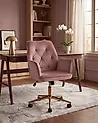 Schreibtischstuhl CELARA Samtstoff Rosa