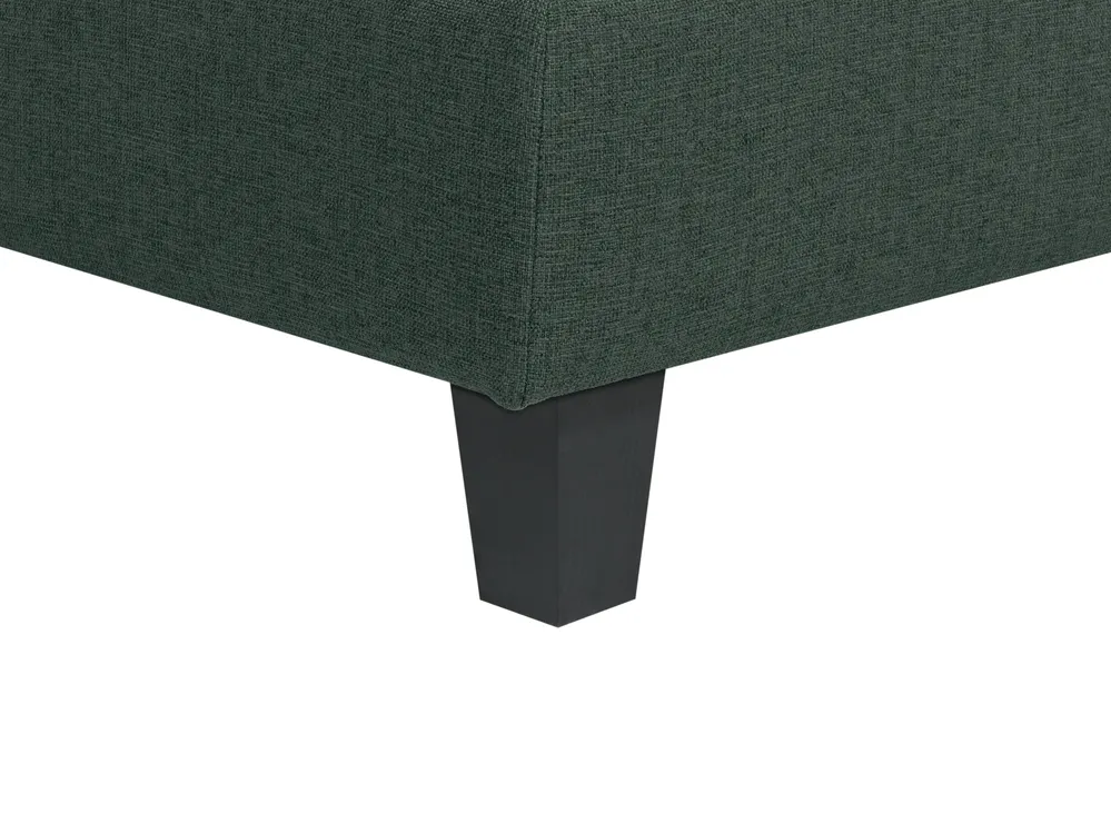 Modul Ecksofa 4-Sitzer UNSTAD mit Ottomane Stoff Dunkelgrün linksseitig_925482