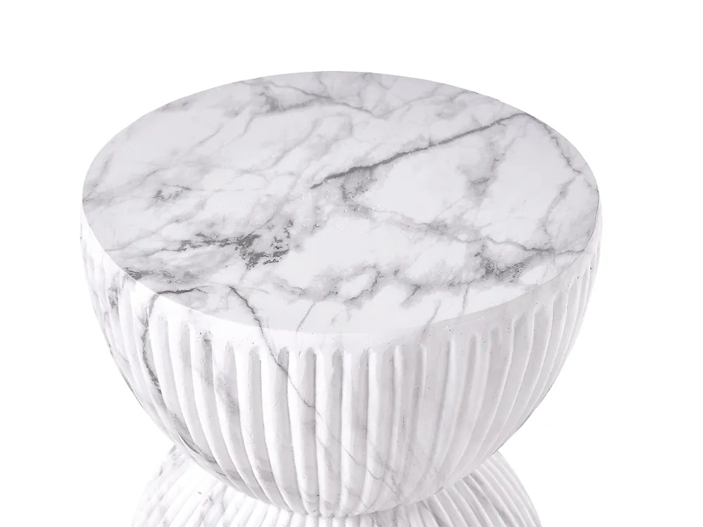 Miza za shranjevanje OCCHITO 36 cm 36 cm Beli marmor_1192805