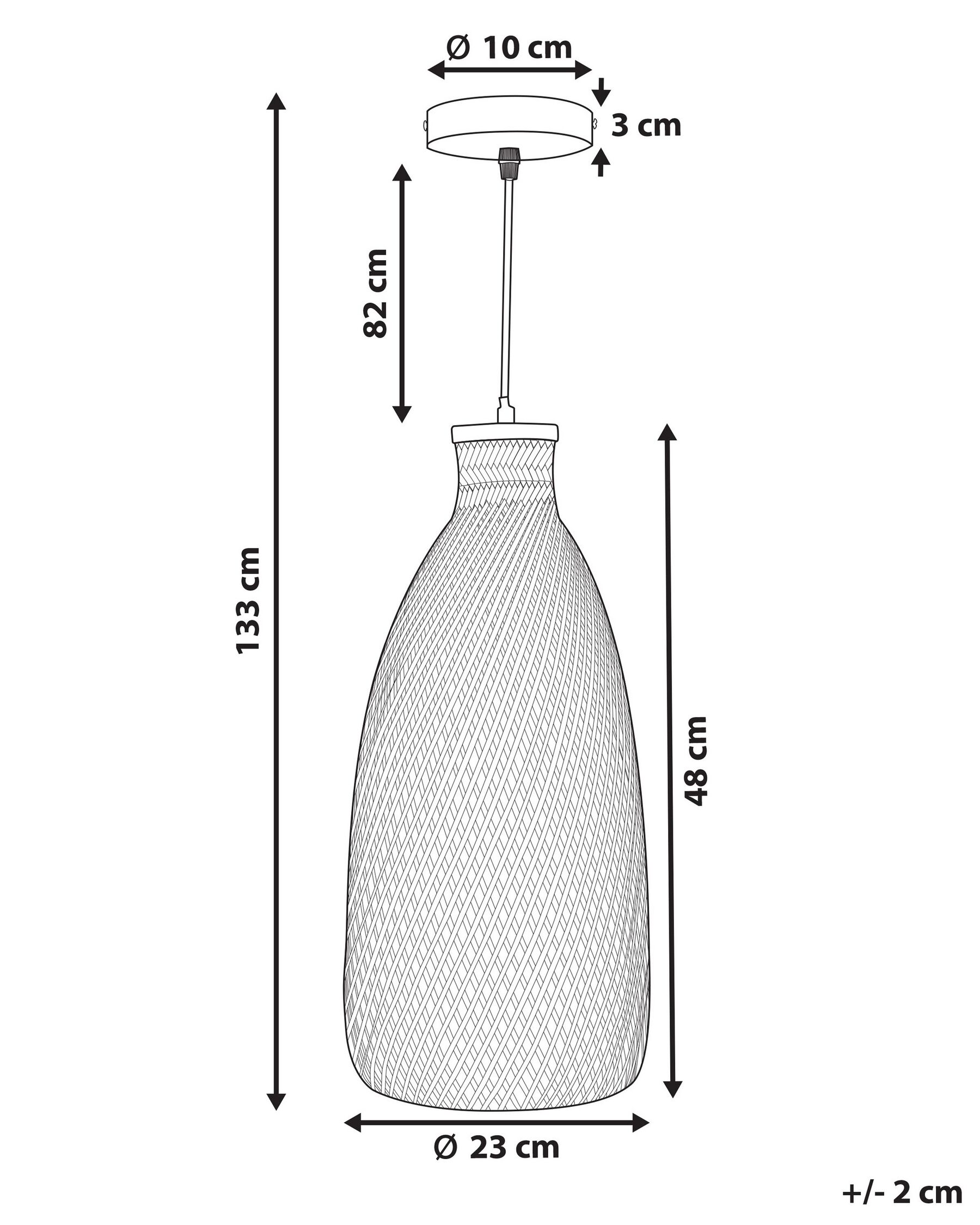 Pendant Lamp LWELA Bamboo Wood Natural_827296